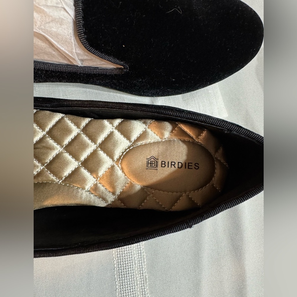 Birdies Classic Black Velvet Slip-Ons - Picture 10 of 12